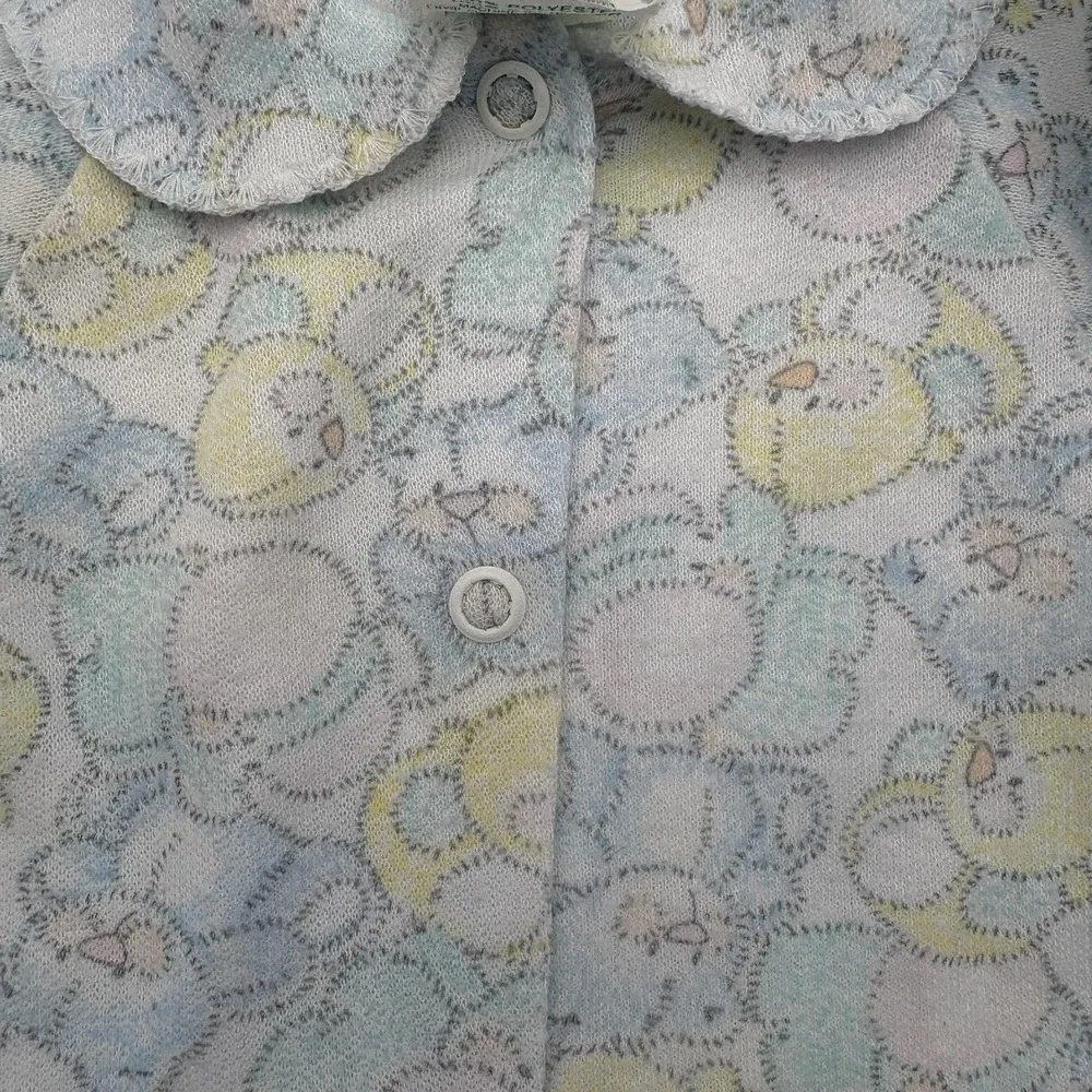 Healthtex Coverall Girls 9-12M Pastel Animal Print Fleece Footed One Piece
